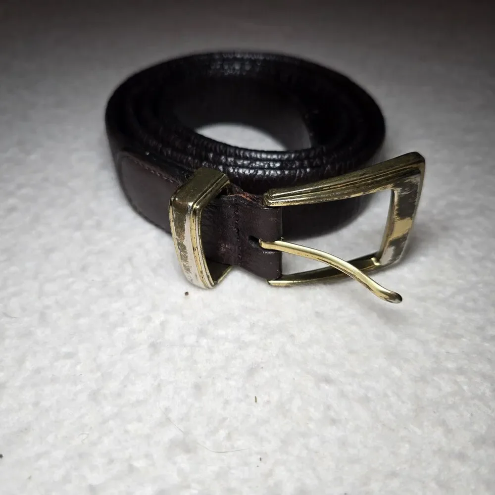 Mens Weathered Genuine Leather Belt Size 38
